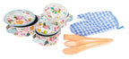 A set of aluminum pots + accessories