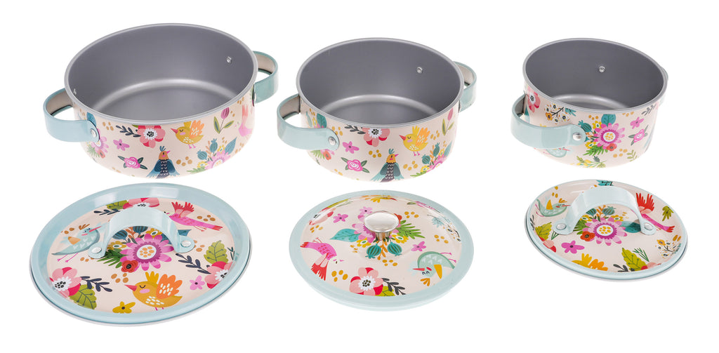 A set of aluminum pots + accessories