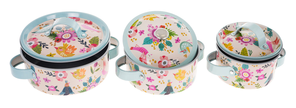 A set of aluminum pots + accessories