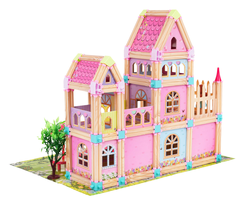 Wooden House + Accessories 183pcs.