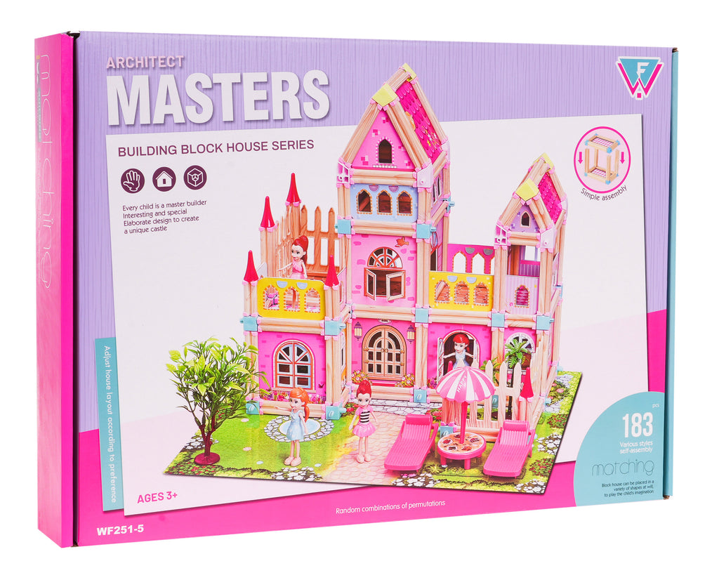 Wooden House + Accessories 183pcs.