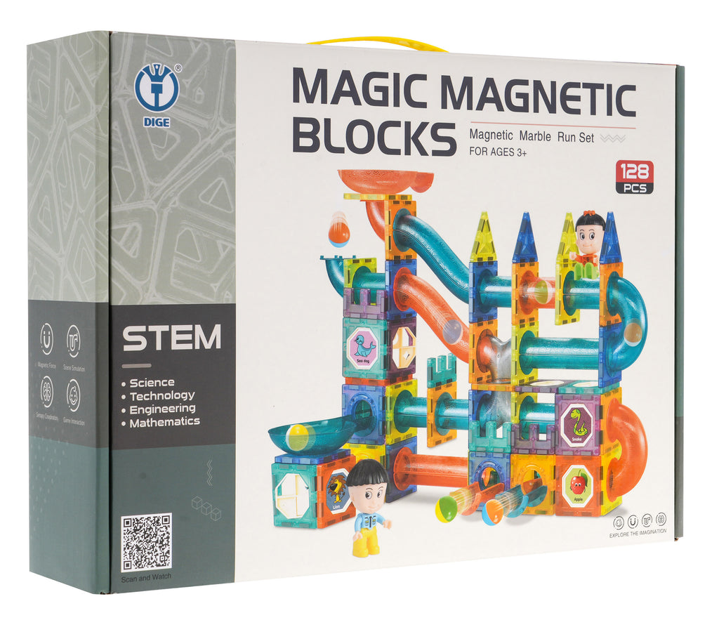 Magnetic Blocks Set of 128 elements