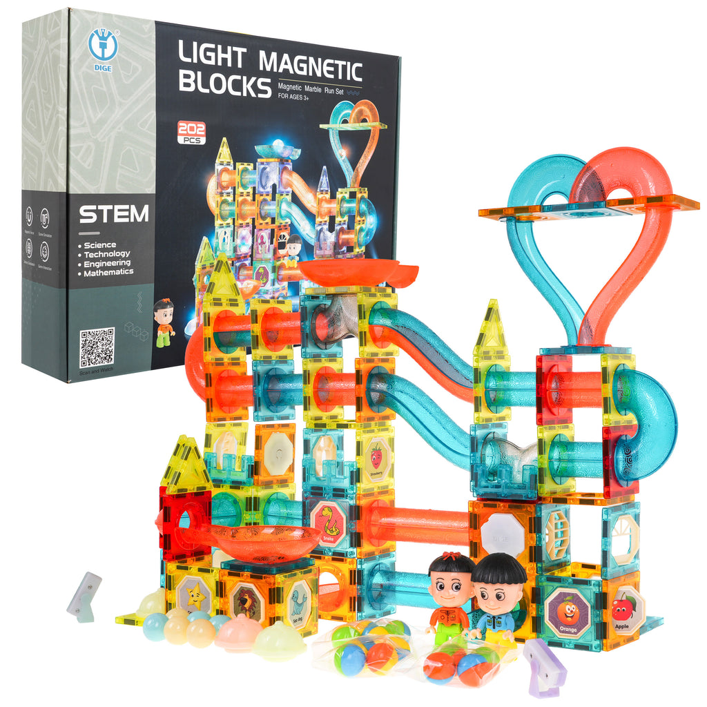 Magnetic Blocks Set of 202 elements