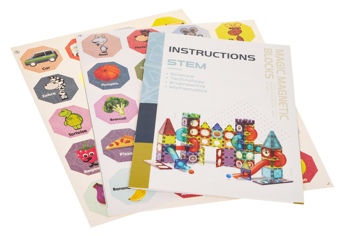 Magnetic Blocks Set of 202 elements