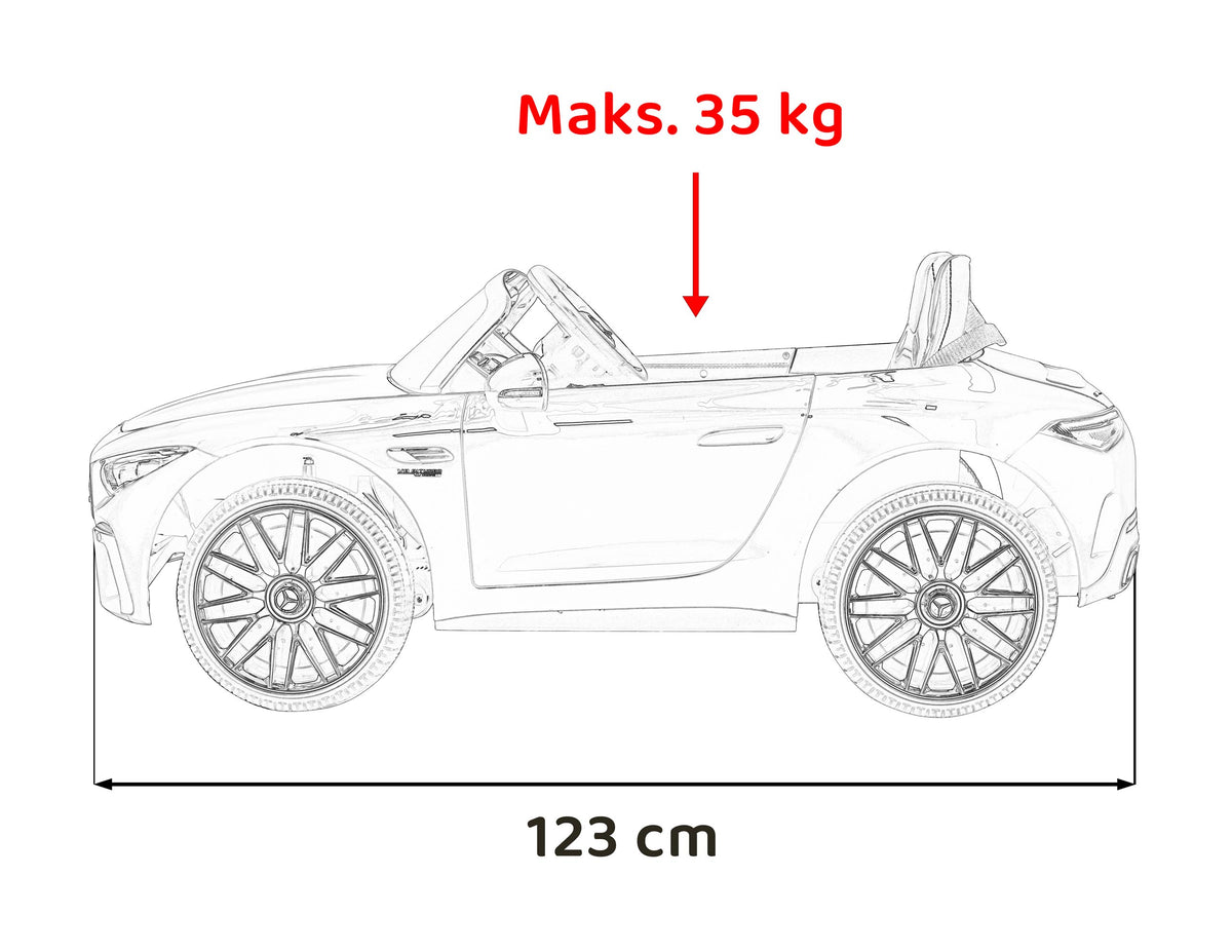 Elektrické autíčko Mercedes-Benz AMG SL63 červená