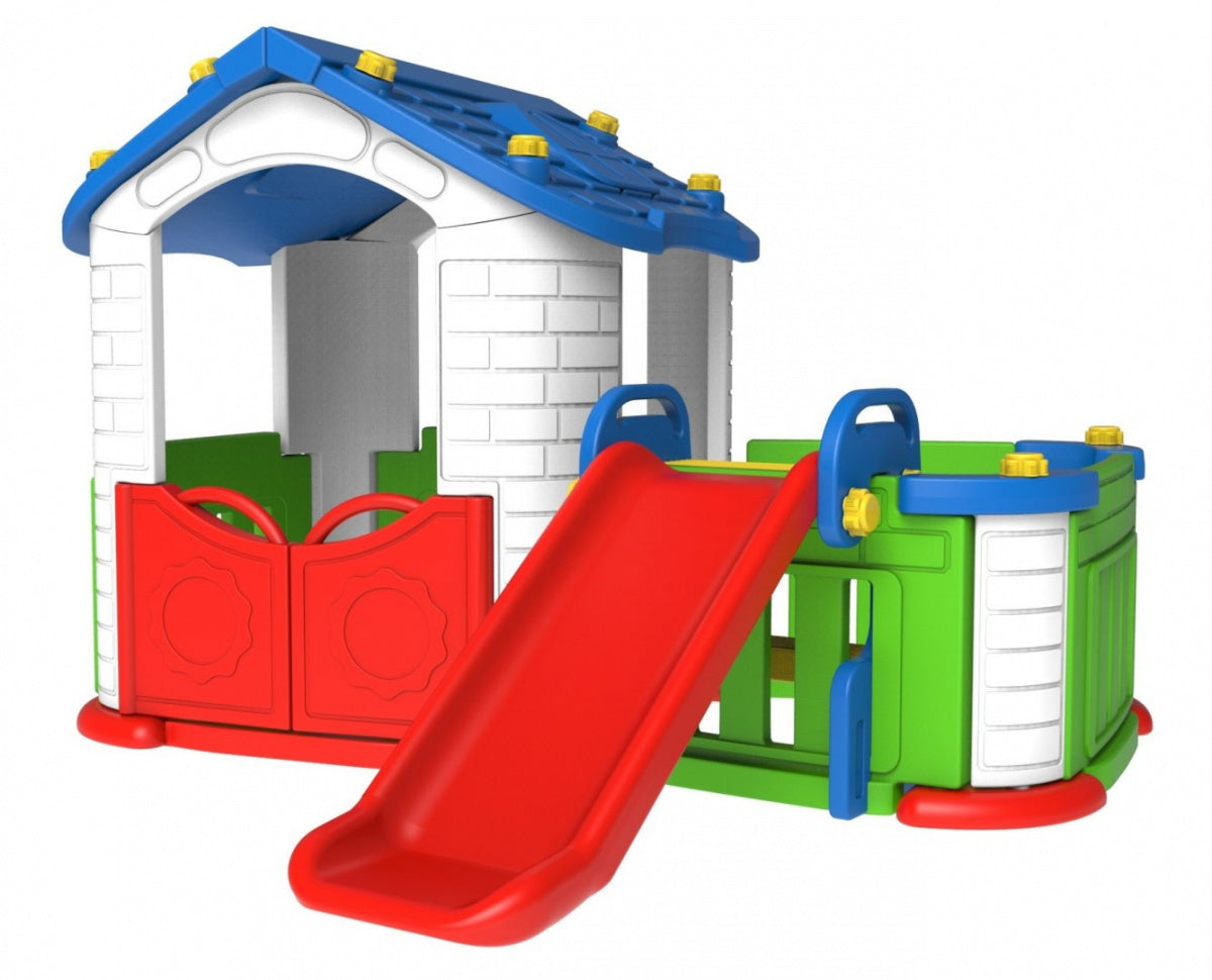 Garden house with a slide Blue