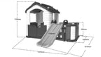 Garden house with a slide Blue