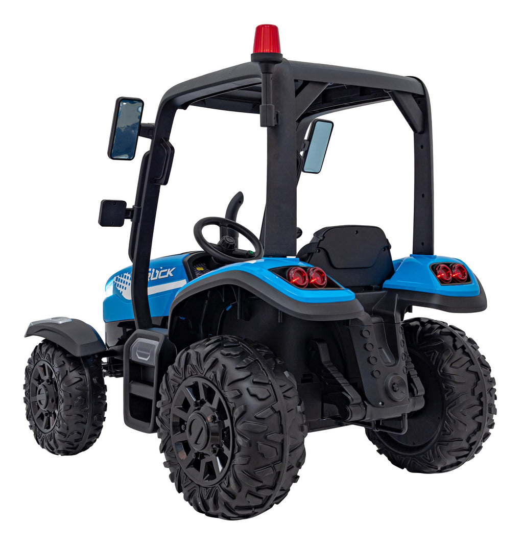 Elektrický traktor BLAST s prívesom modrá