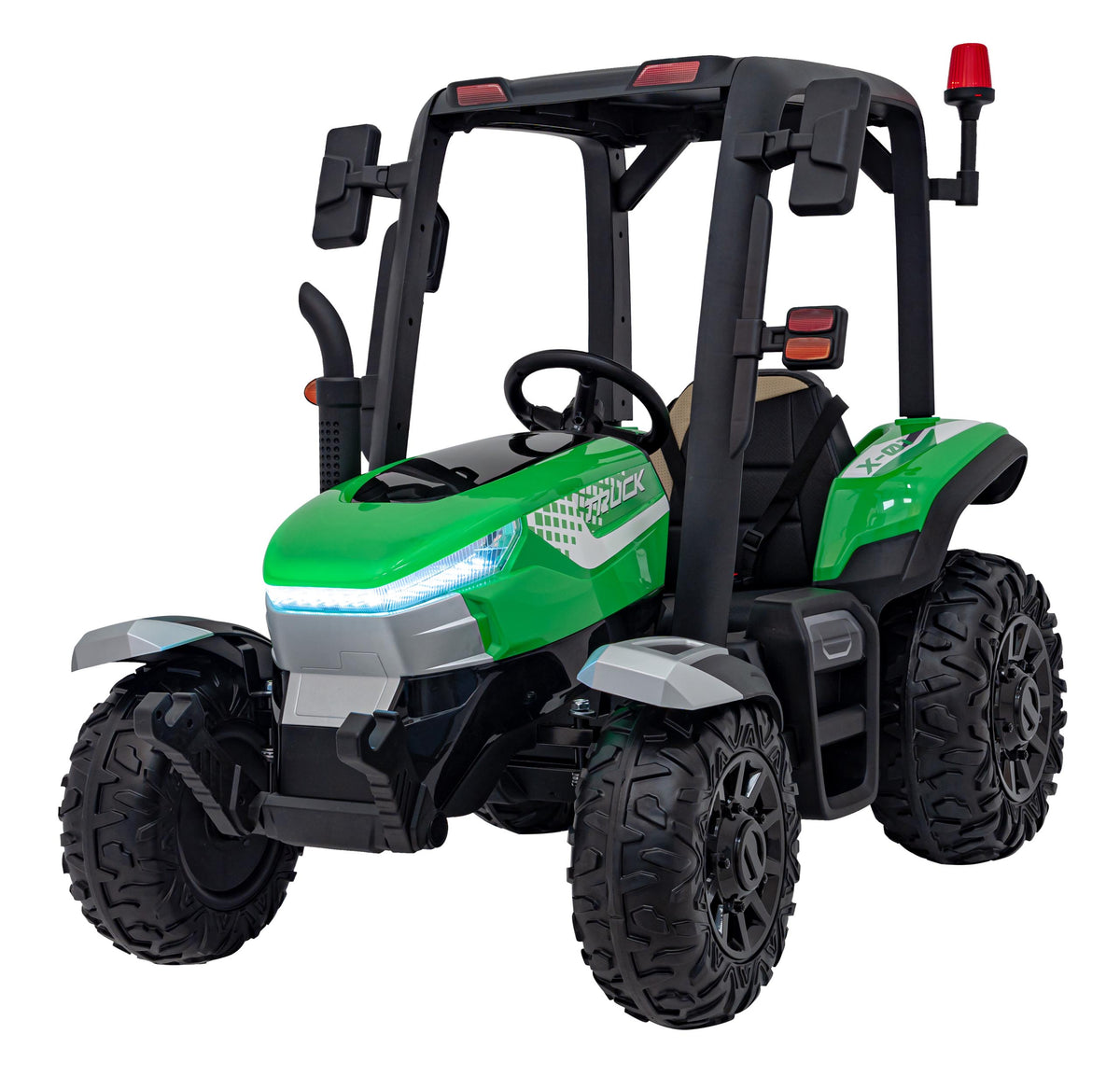 Elektrický traktor BLAST 24 V s prívesom – zelený
