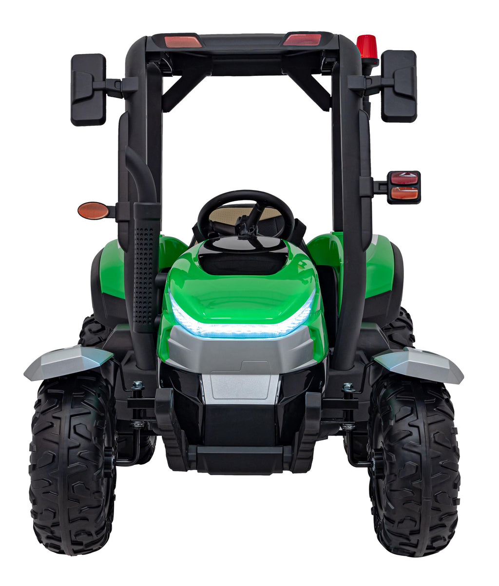 Elektrický traktor BLAST 24 V s prívesom – zelený