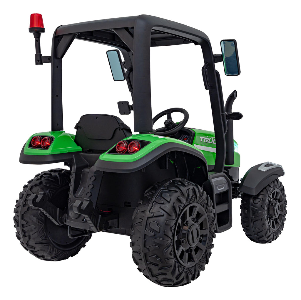 Elektrický traktor BLAST 24 V s prívesom – zelený