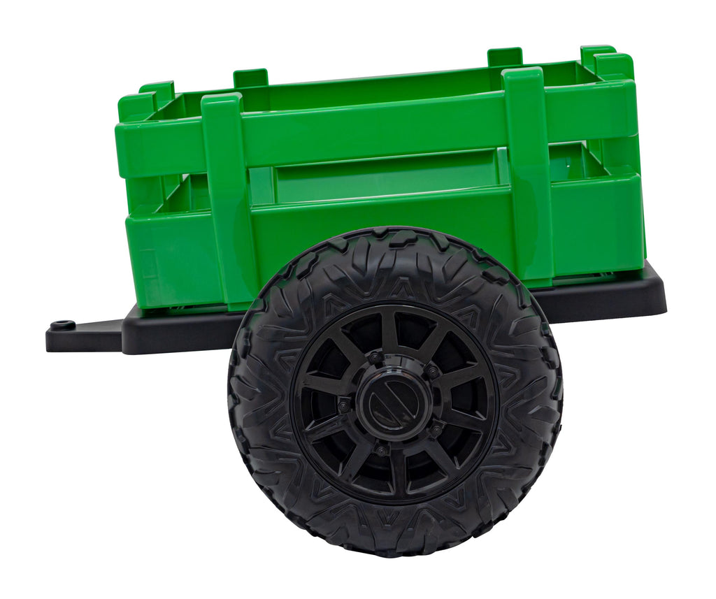 Elektrický traktor BLAST 24 V s prívesom – zelený