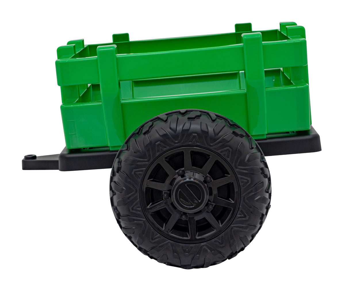 Elektrický traktor BLAST 24 V s prívesom – zelený