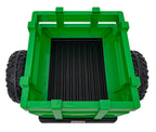 Elektrický traktor BLAST 24 V s prívesom – zelený