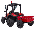 Elektrický traktor BLAST 24 V s prívesom – červený