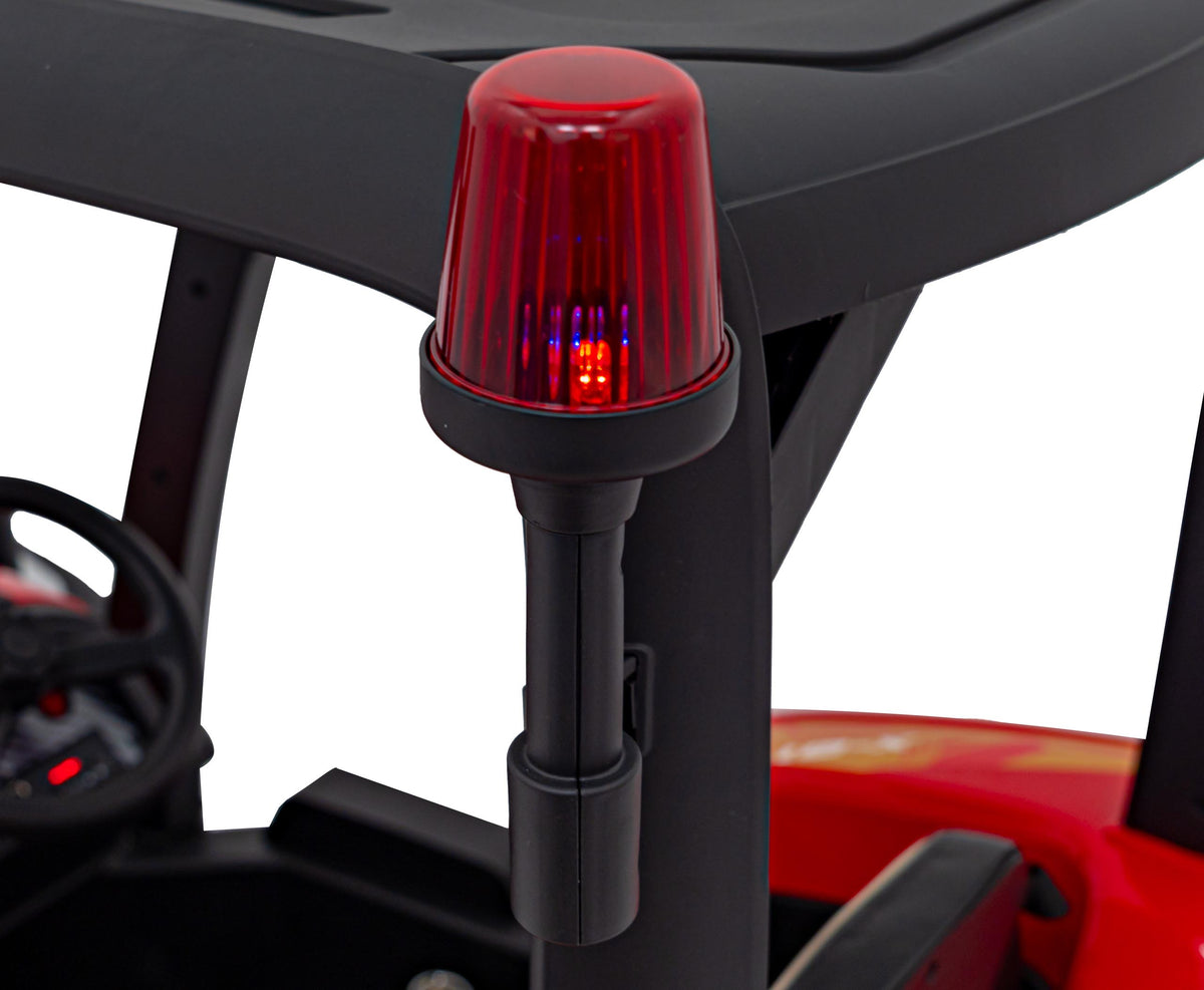 Elektrický traktor BLAST 24 V s prívesom – červený