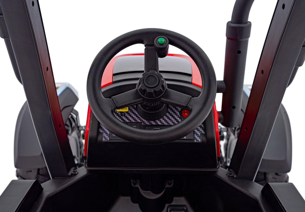 Elektrický traktor BLAST 24 V s prívesom – červený