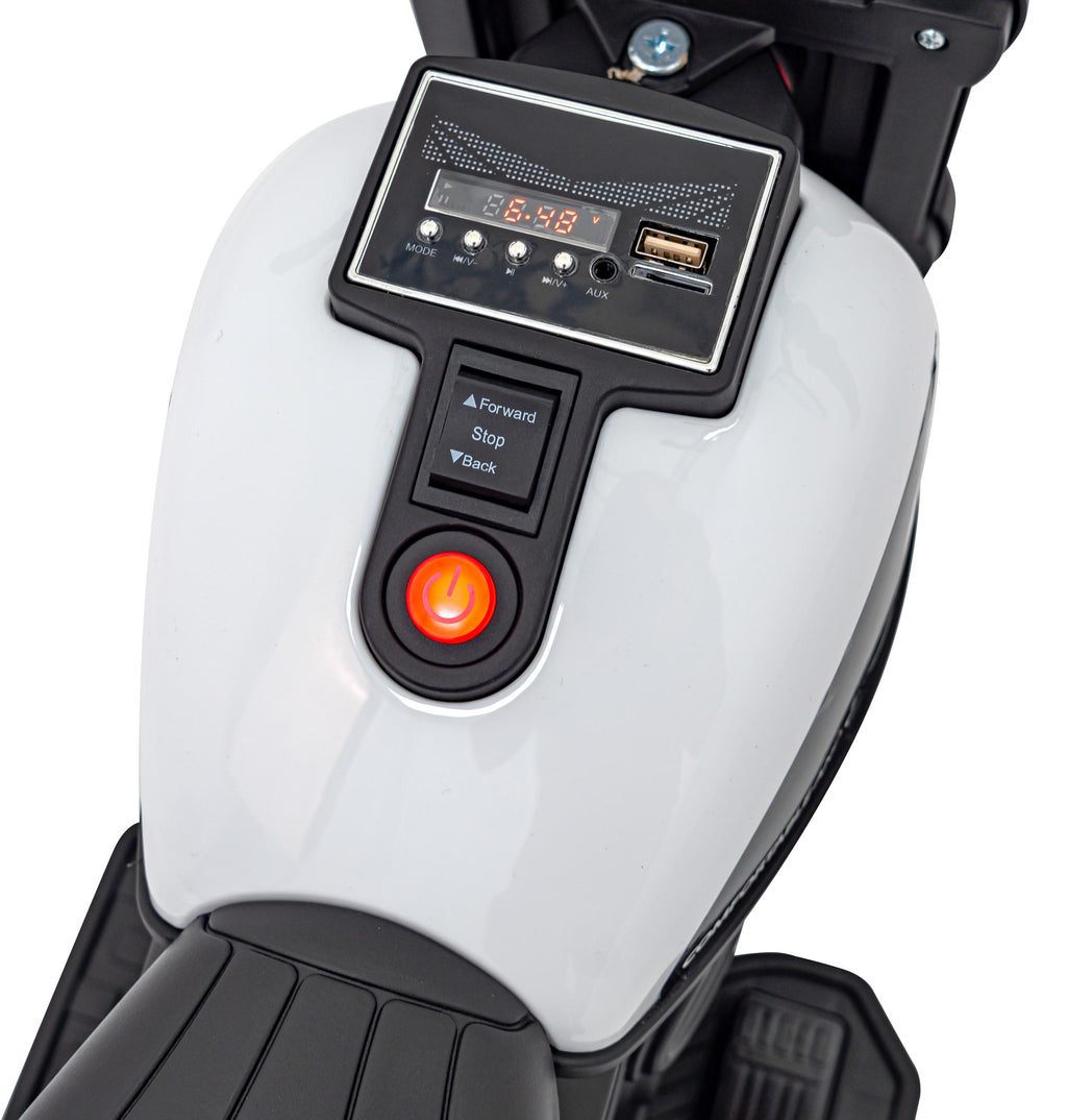 Elektrická motorka Chopper FASTER biela