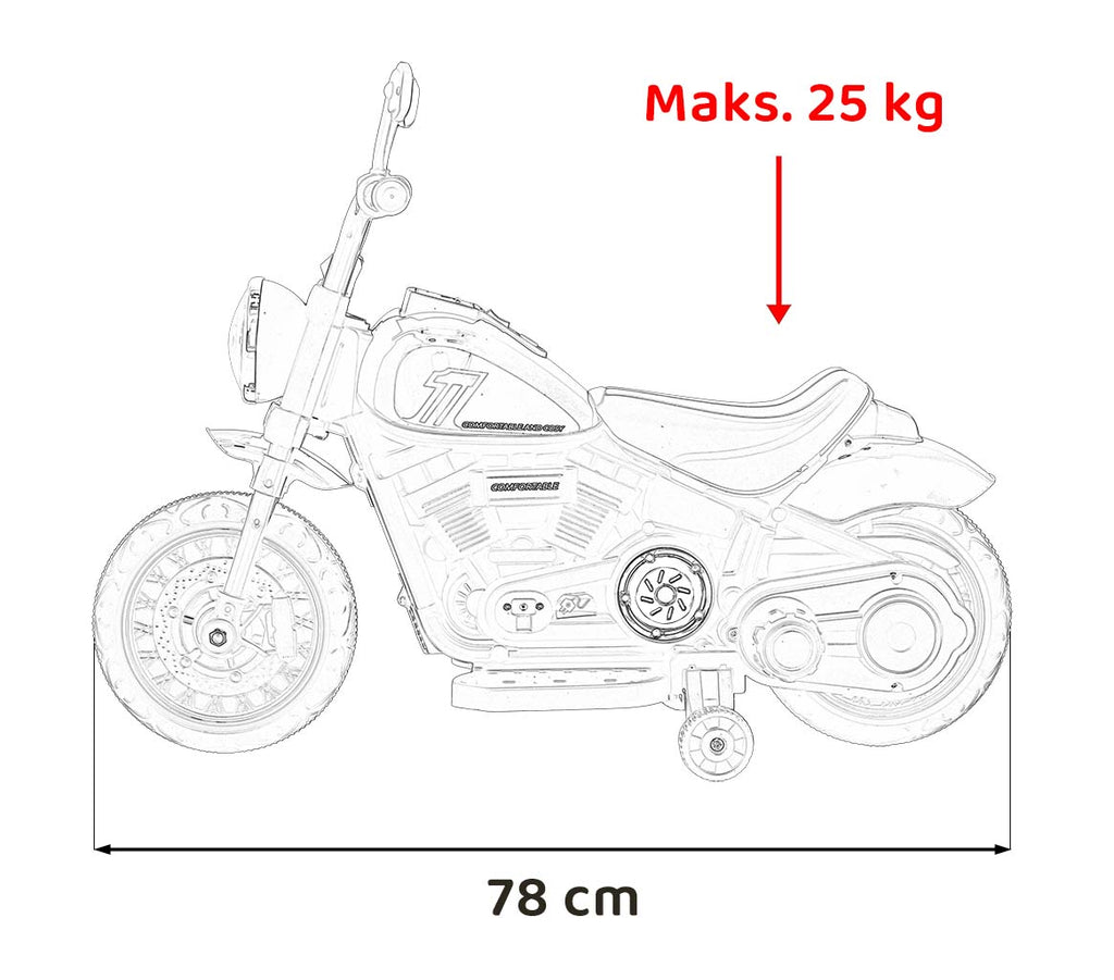 Chopper FASTER motorbike White