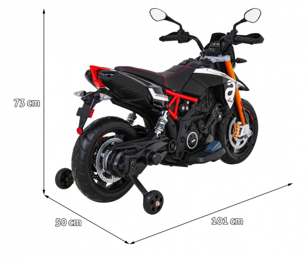 Elektrická motorka Aprilia čierna