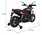 Elektrická motorka Aprilia čierna