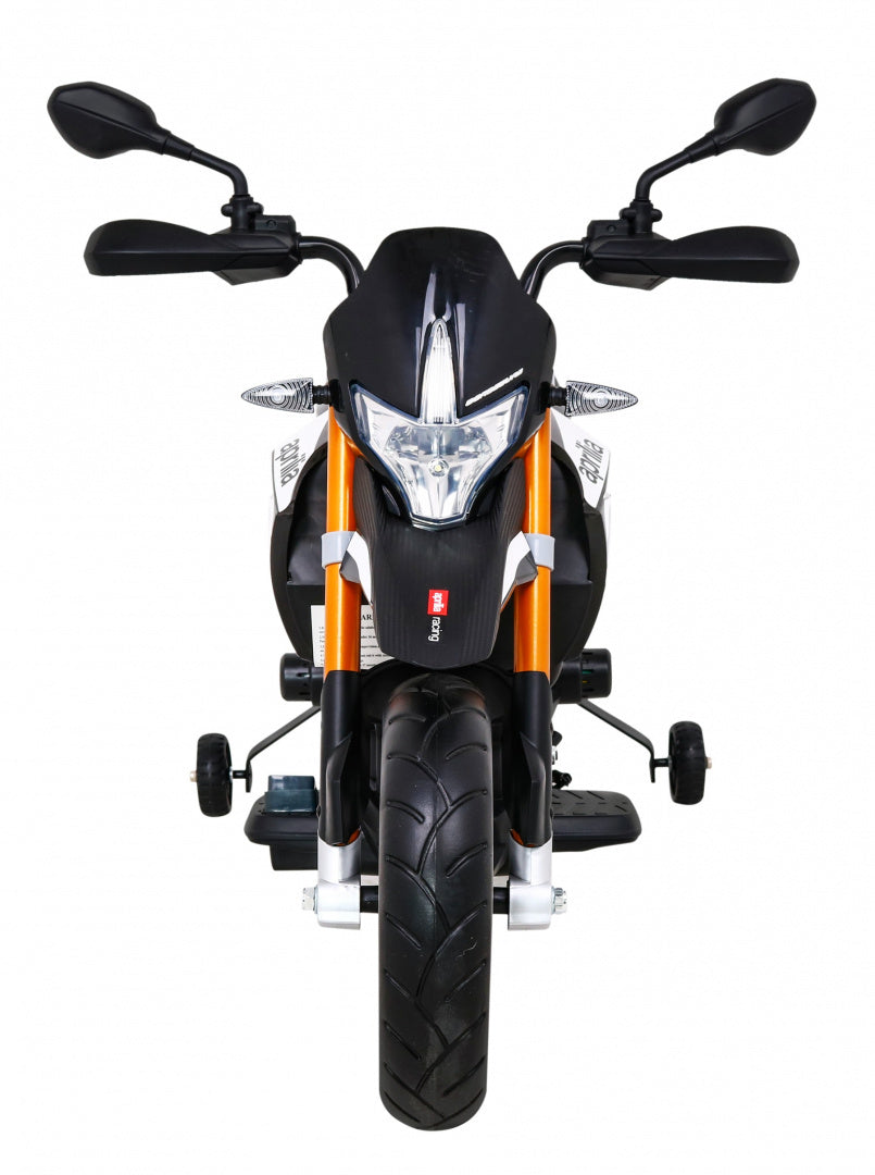 Elektrická motorka Aprilia čierna