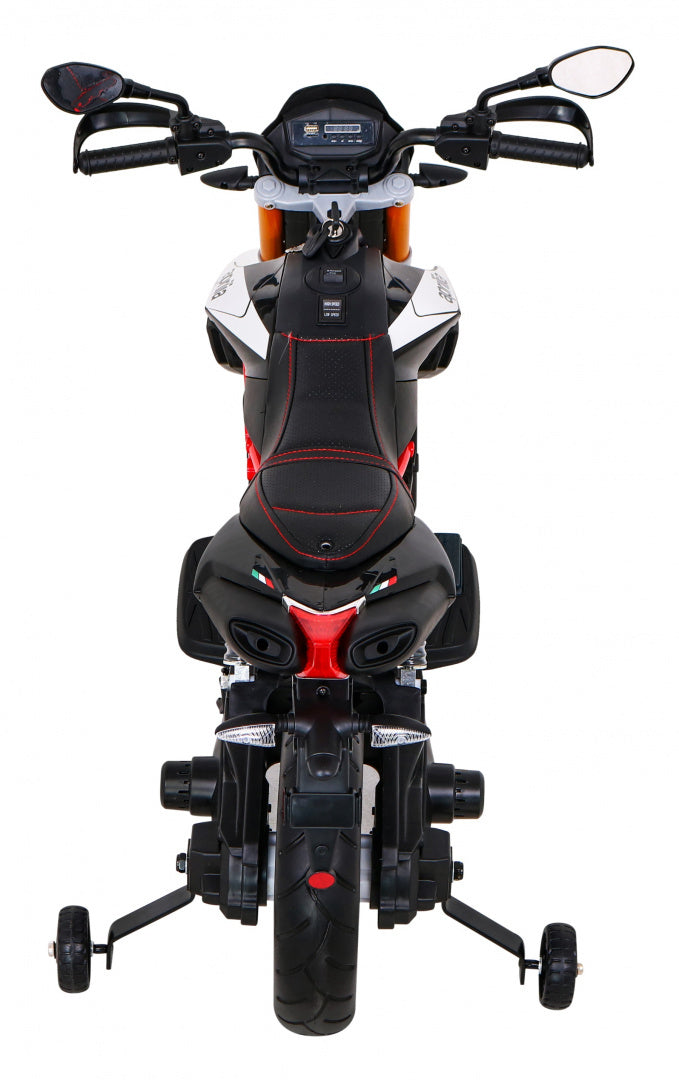 Elektrická motorka Aprilia čierna