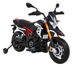 Elektrická motorka Aprilia čierna