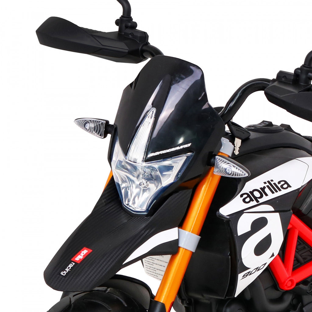 Elektrická motorka Aprilia čierna