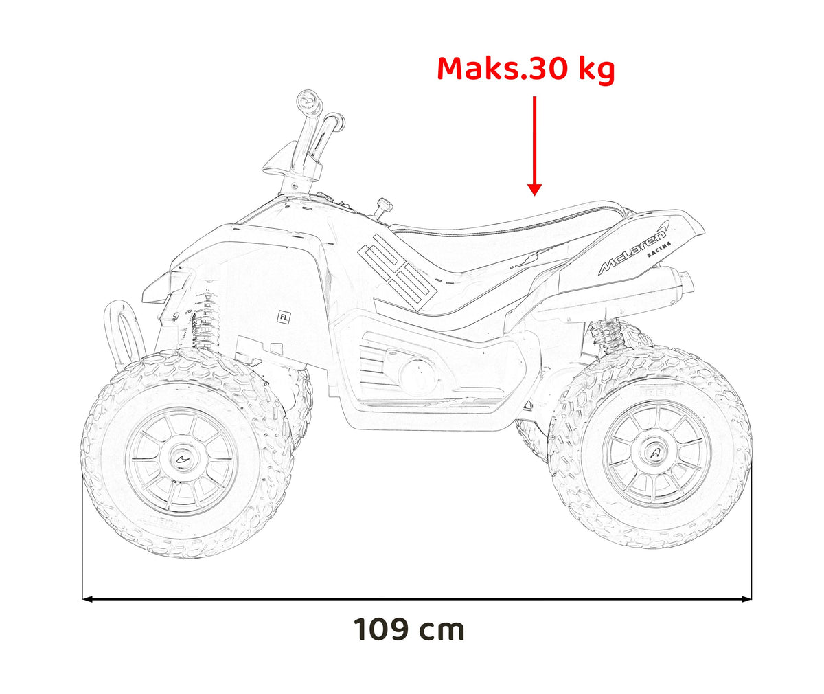 Quad Mclaren Racing MCL 35 vehicle Grey