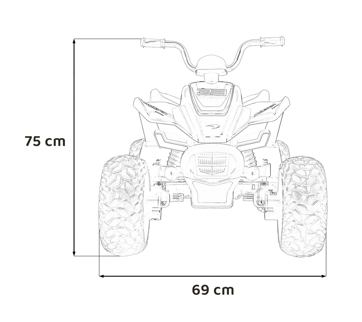 Quad Mclaren Racing MCL 35 vehicle Orange
