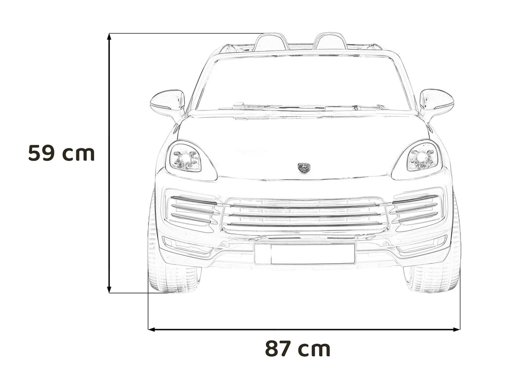 Elektrické autíčko Porsche Cayenne S lakované biela