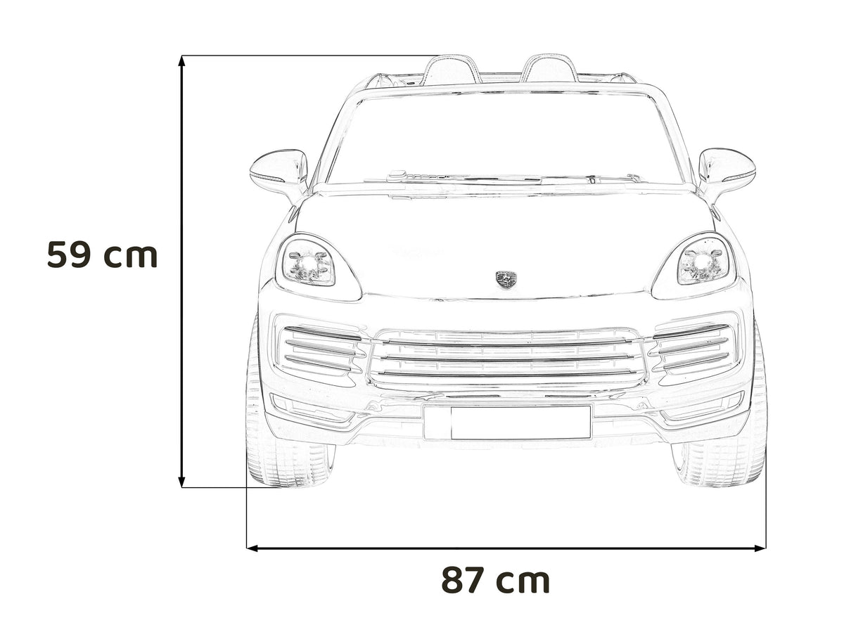 Elektrické autíčko Porsche Cayenne S lakované biela