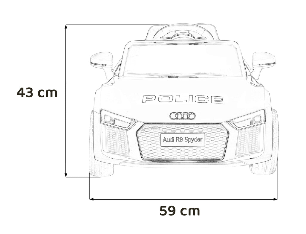 Elektrické autíčko Audi R8 Police