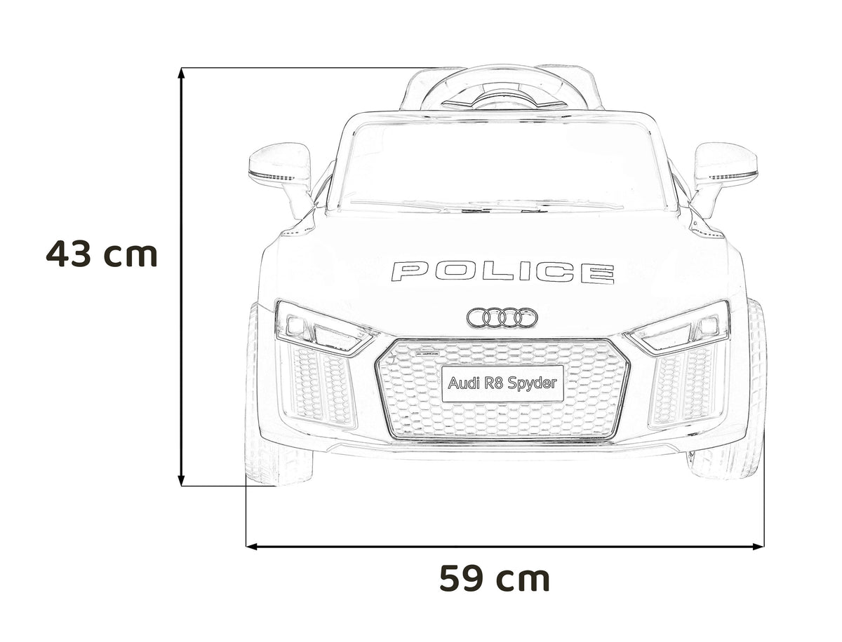 Elektrické autíčko Audi R8 Police