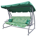 Garden Swing Seat Textylina 2 x 1 PATTERN Green