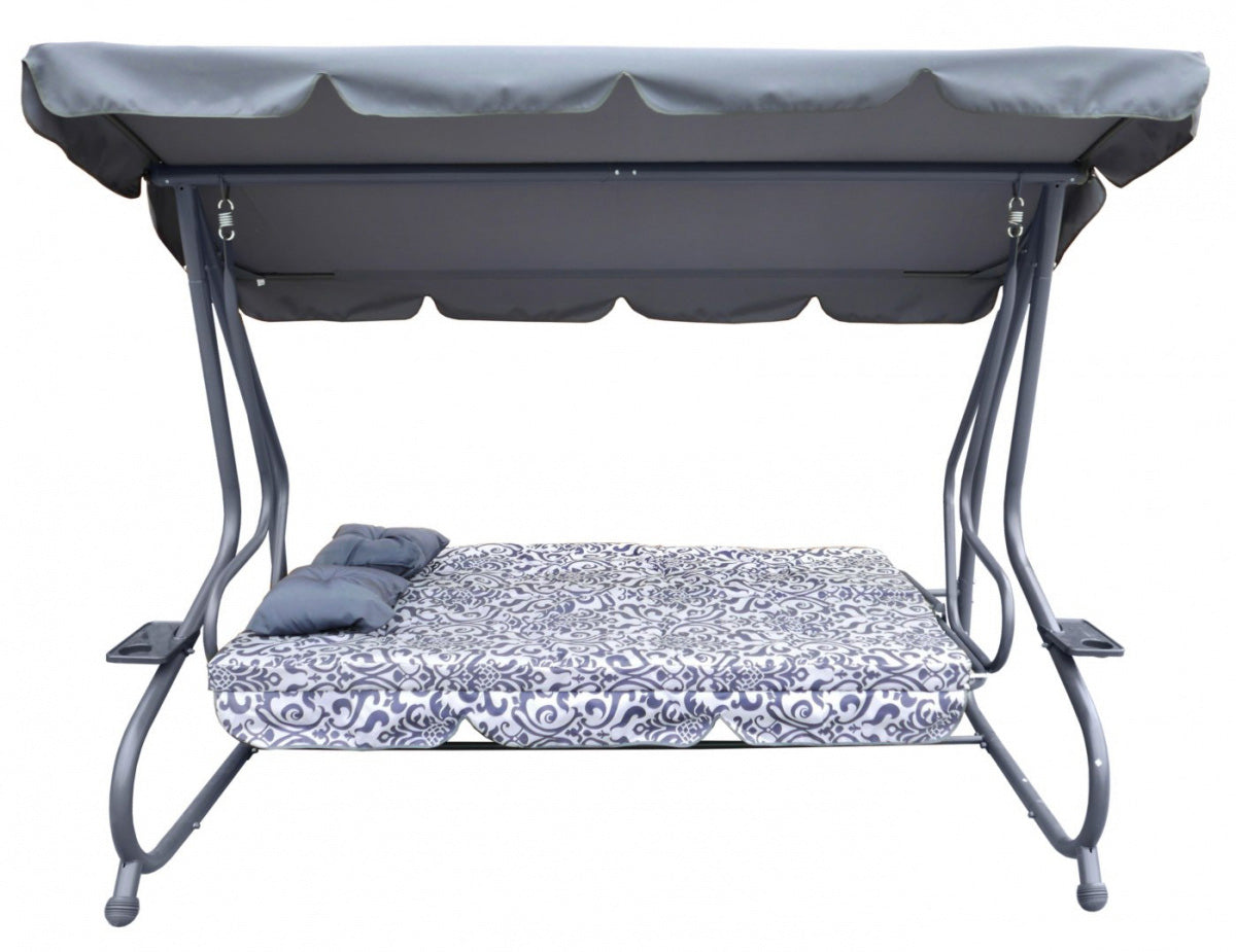 Garden Swing Seat Textylina 2 x 1 Grey PATTERN