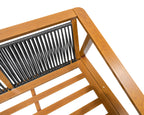 Aluminum Garden Furniture Two Sofas + Armchair + Table