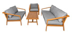 Aluminum Garden Furniture Two Sofas + Armchair + Table