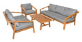 Aluminum Garden Furniture Two Sofas + Armchair + Table