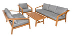 Aluminum Garden Furniture Two Sofas + Armchair + Table