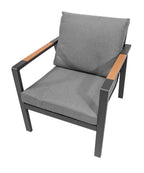 Aluminum Garden Furniture Sofa + Two Armchairs + Table