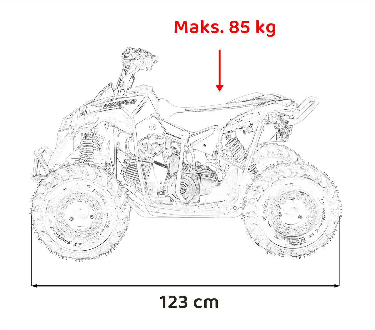 RENEGADE 110CC Gas Powered Vehicles Yellow