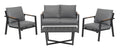 Aluminum Garden Furniture Sofa + Two Armchairs + Table