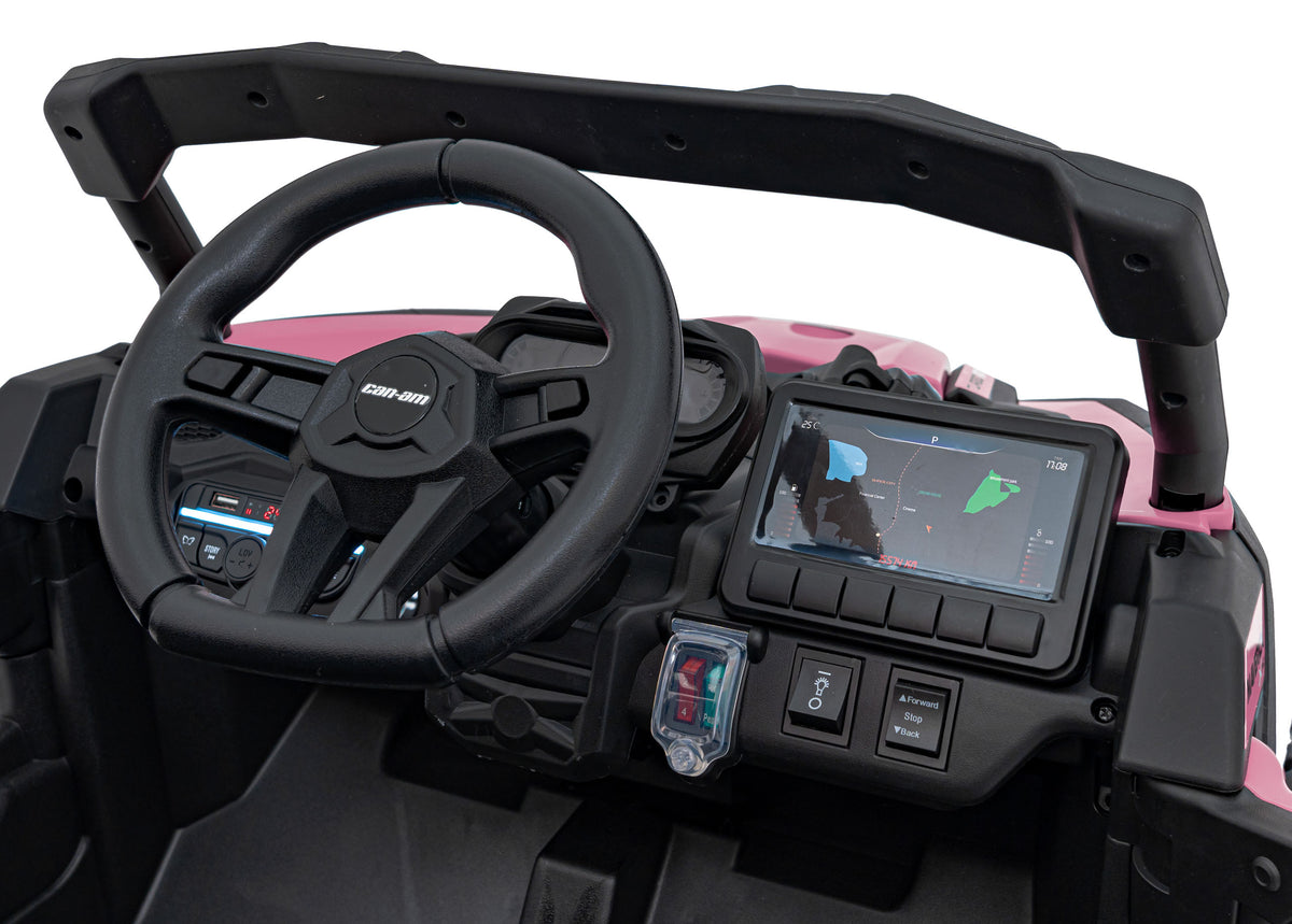 Elektrická buggy CAN-AM Maverick 24 V – ružová