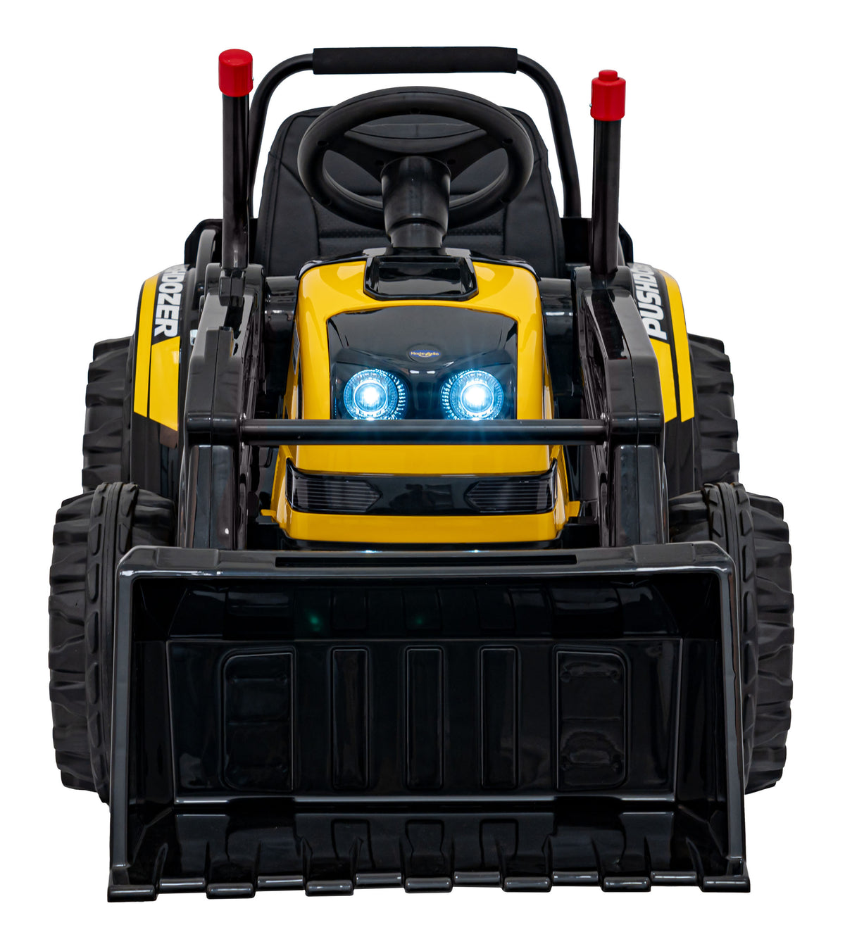 Elektrický traktor s nakladacou lyžicou 12 V – žltý