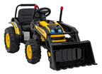 Elektrický traktor s nakladacou lyžicou 12 V – žltý