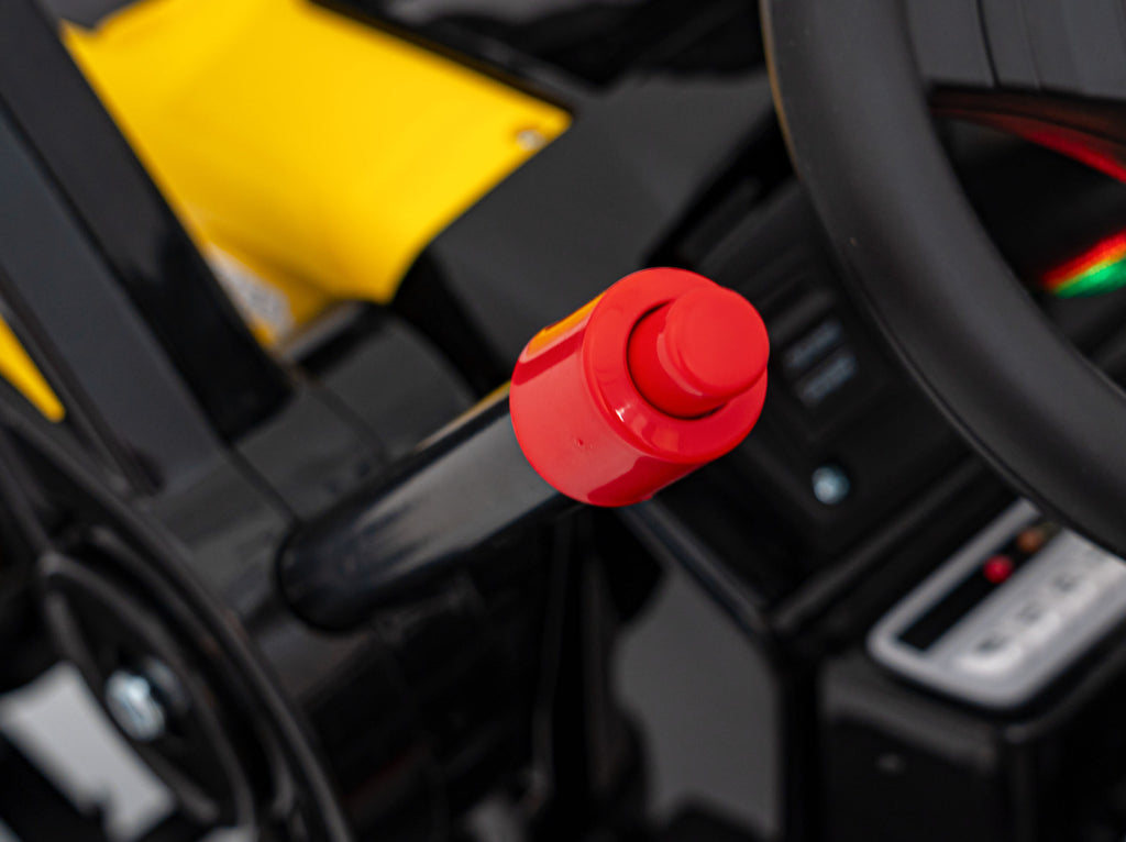 Elektrický traktor s nakladacou lyžicou 12 V – žltý