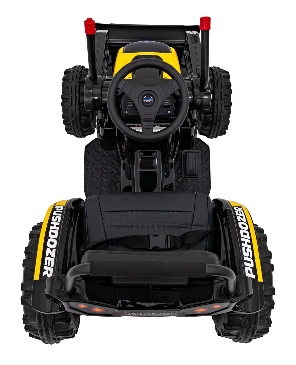 Elektrický traktor s nakladacou lyžicou 12 V – žltý