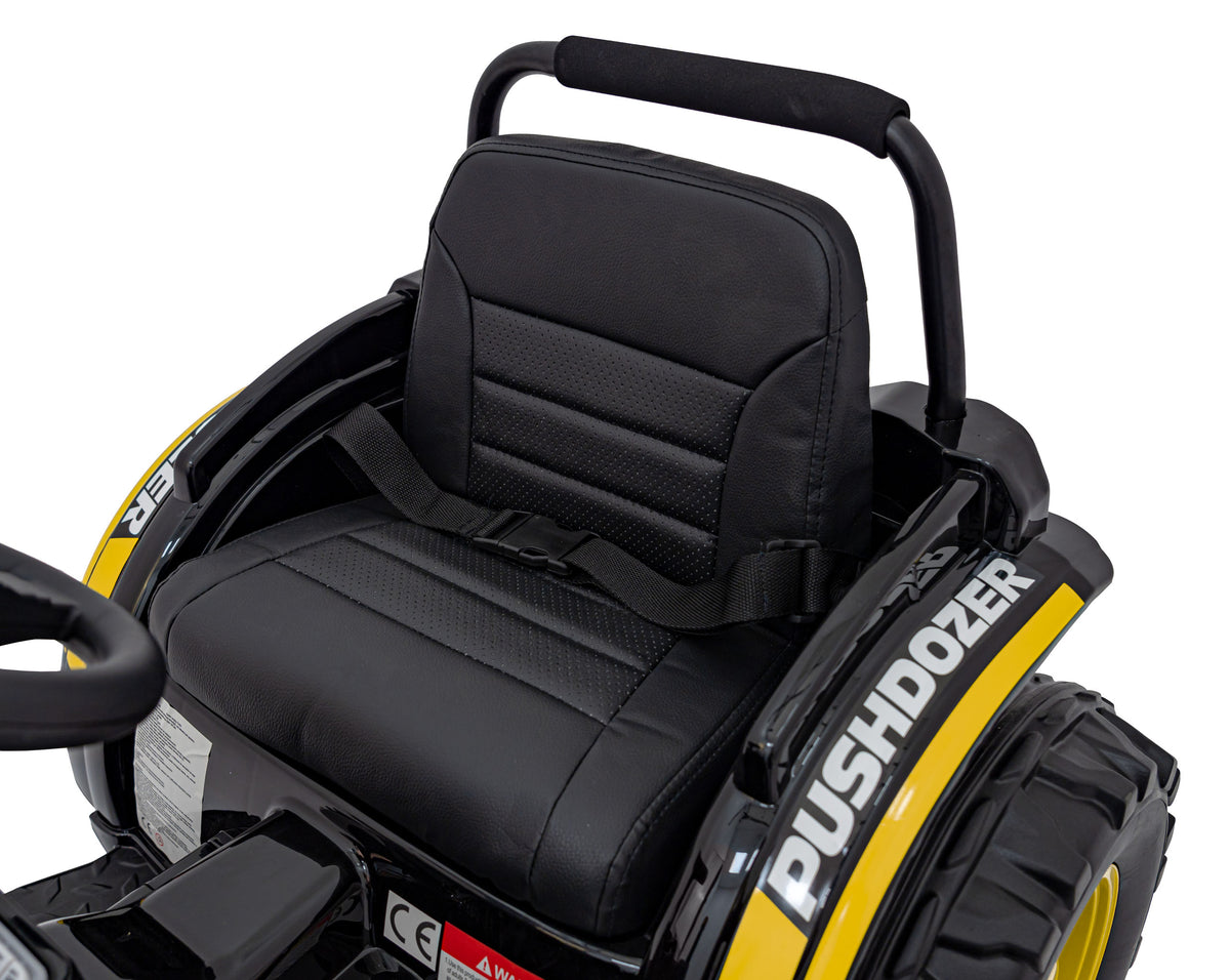 Elektrický traktor s nakladacou lyžicou 12 V – žltý